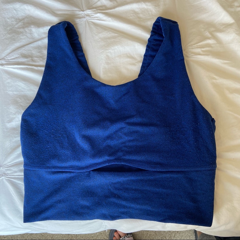 Glyder longline sports bra M blue